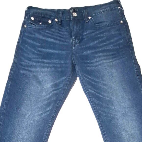 True Religion GENO Relaxed Slim Flap Big T Mens Sz 34 Jeans Casual NWT BLACK TAG